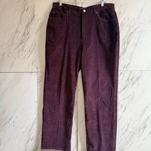 Evan Picone Stretch Purple Corduroy Pants SZ 16
